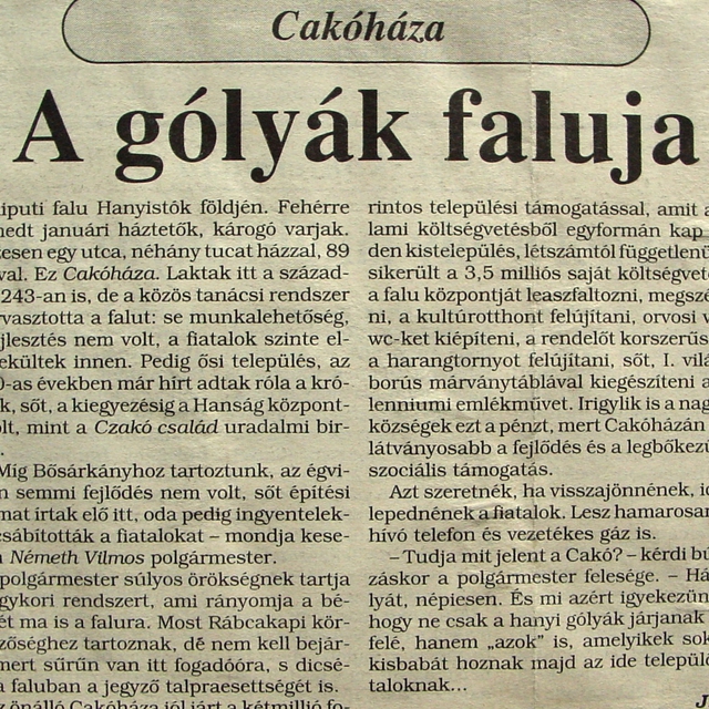 A glyk faluja