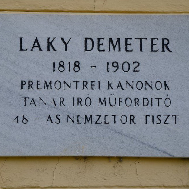 Laky Demeter emlktbla - Csorna