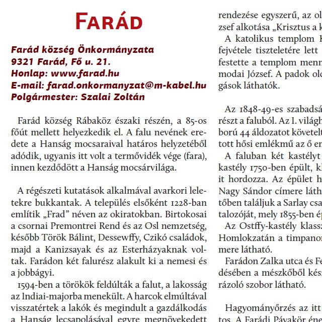 Fard - Teleplsi rtkek, rtkes teleplsek a Rbakzben