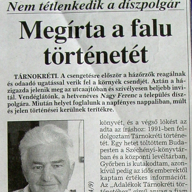 Megrta a falu trtnett - Trnokrti