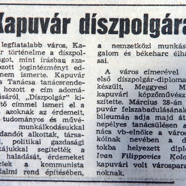 Kapuvr dszpolgra