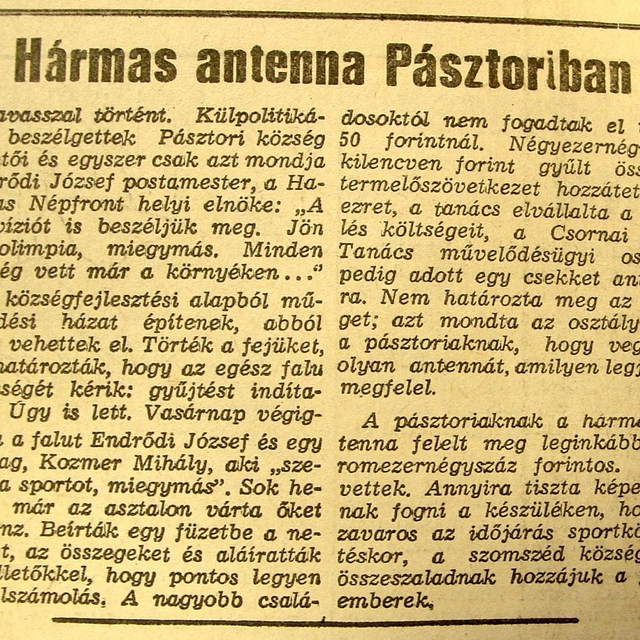 Hrmas antenna Psztoriban