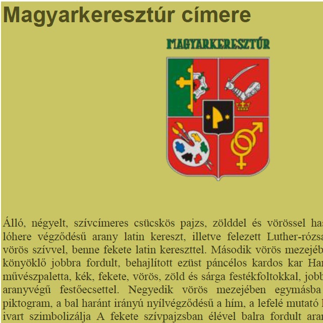 Magyarkeresztúr címere