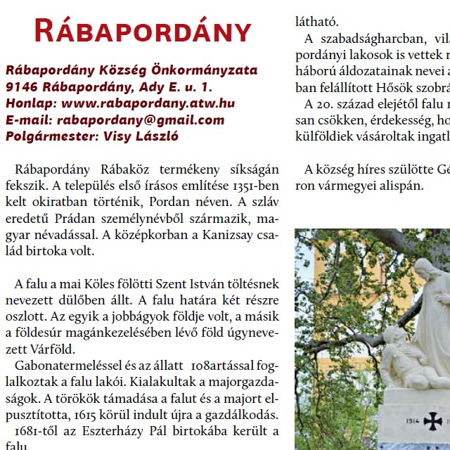 Rbapordny - Teleplsi rtkek, rtkes teleplsek a Rbakzben