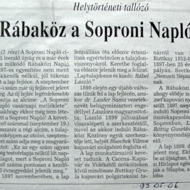 Rbakz a Soproni Naplban