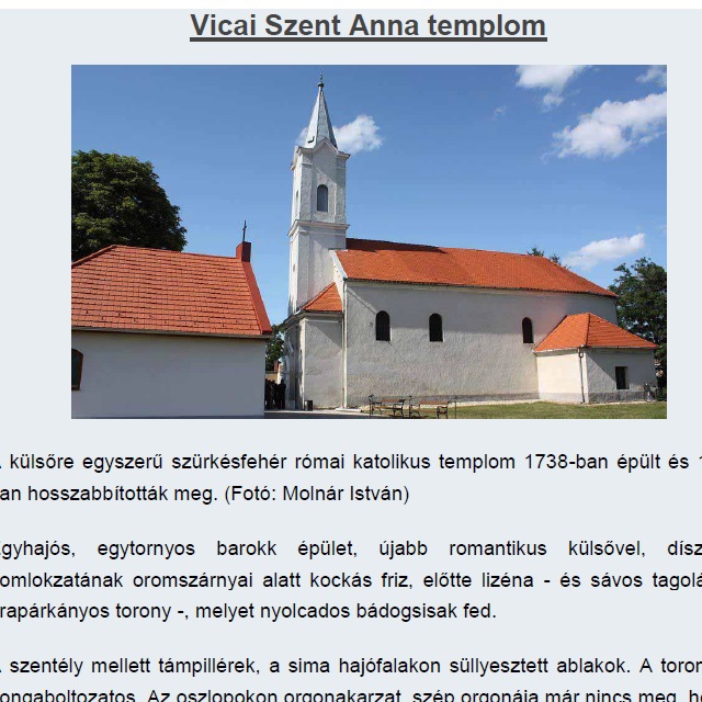 Vicai Szent Anna Templom