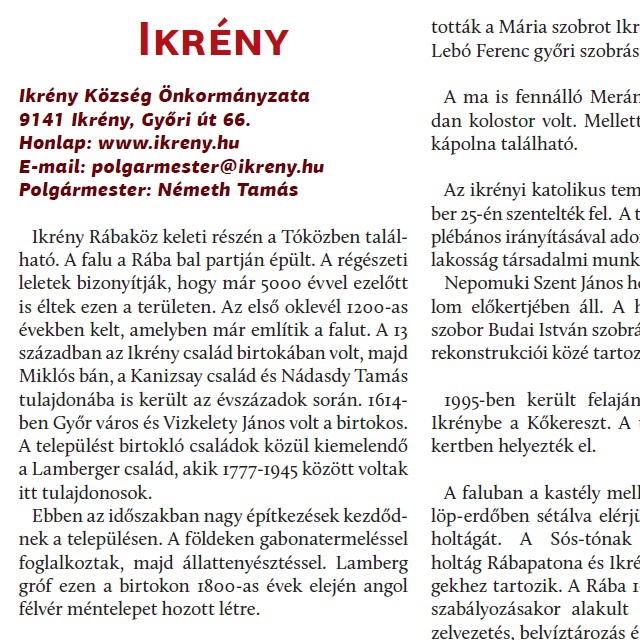 Ikrny - Teleplsi rtkek, rtkes teleplsek a Rbakzben