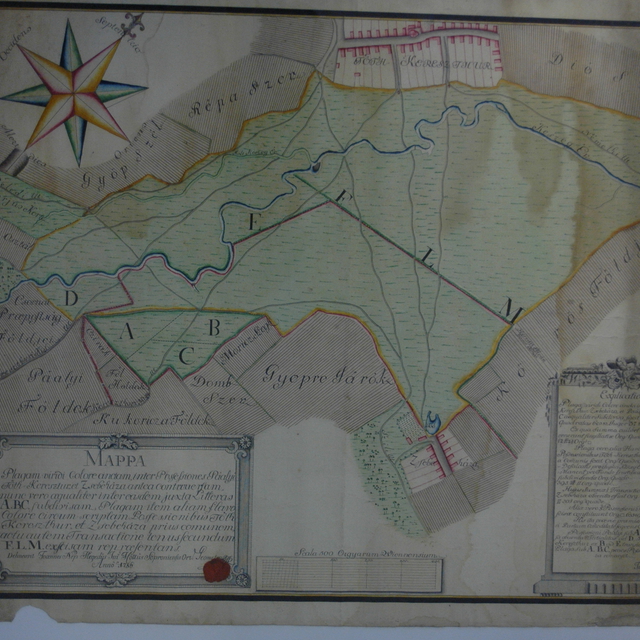 1786 évi térképen Páli és környéke