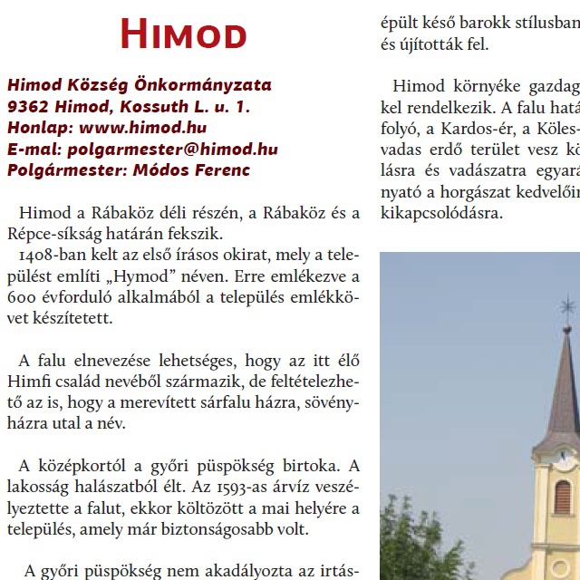 Himod - Teleplsi rtkek, rtkes teleplsek a Rbakzben