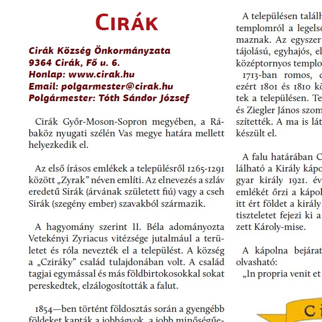 Cirk - Teleplsi rtkek, rtkes teleplsek a Rbakzben