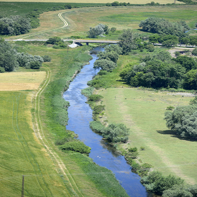 Marcal folyó Mórichidánál légifotó