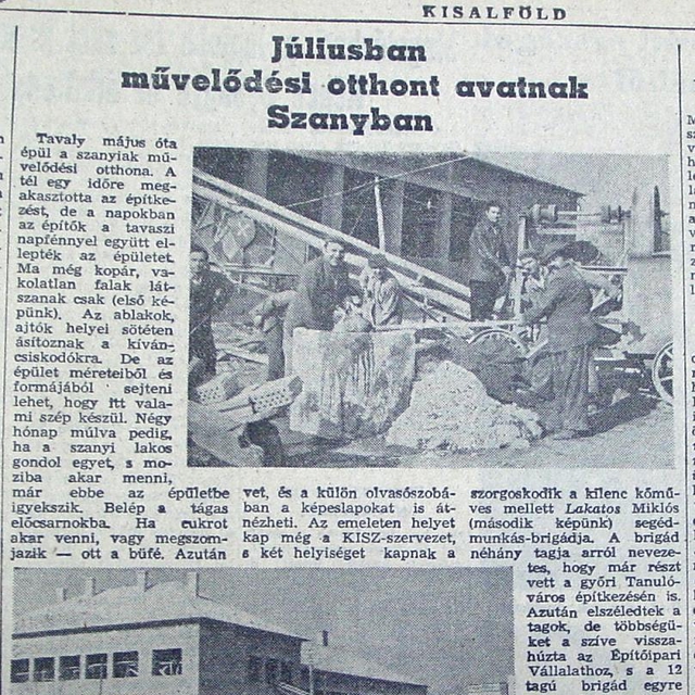 Szanyi mveldsi otthon