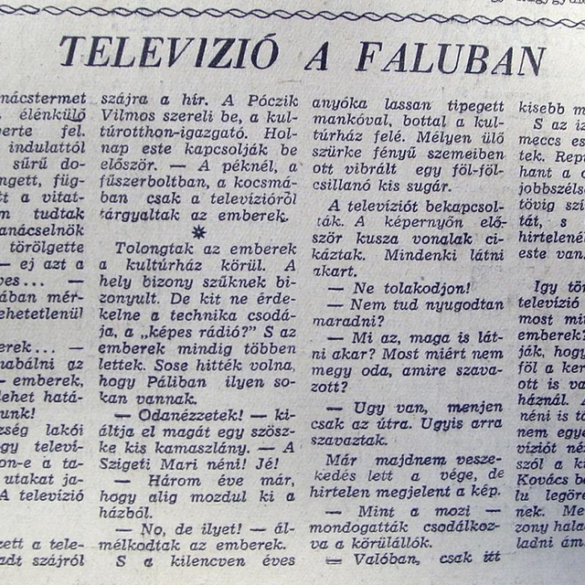 Televzi a faluban