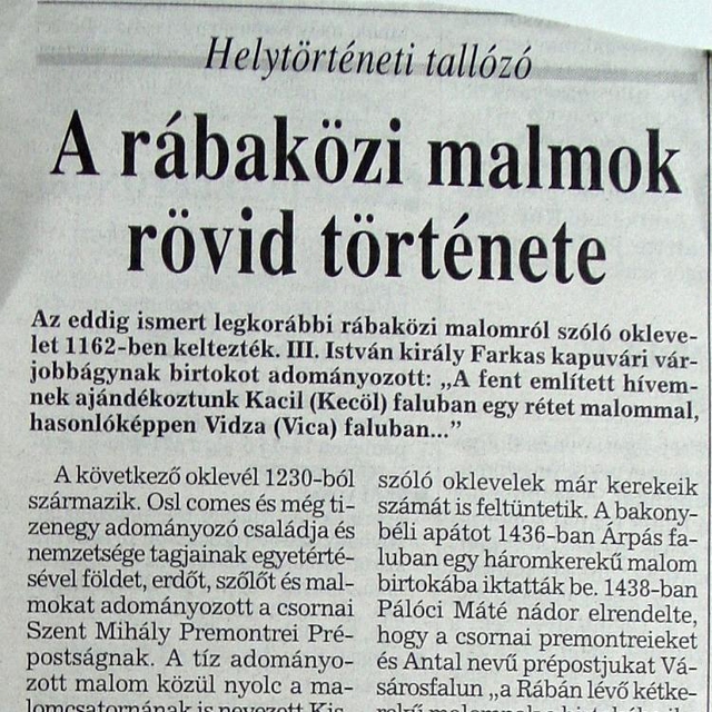 A rbakzi malmok rvid trtnete