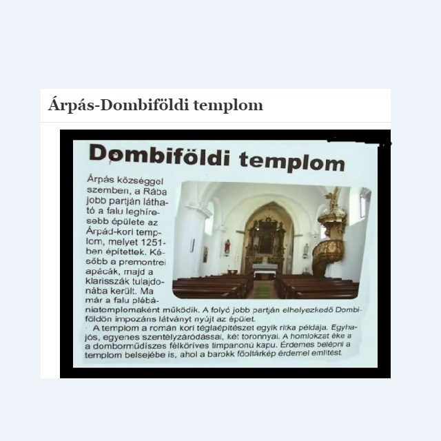 Árpás-Dombiföldi templom