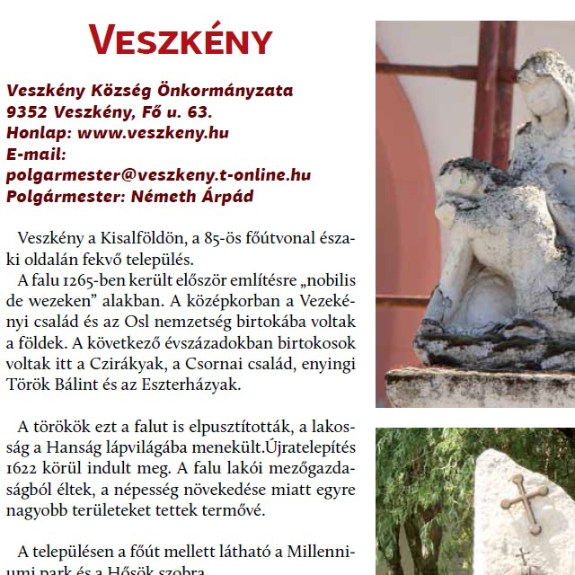 Veszkny - Teleplsi rtkek, rtkes teleplsek a Rbakzben