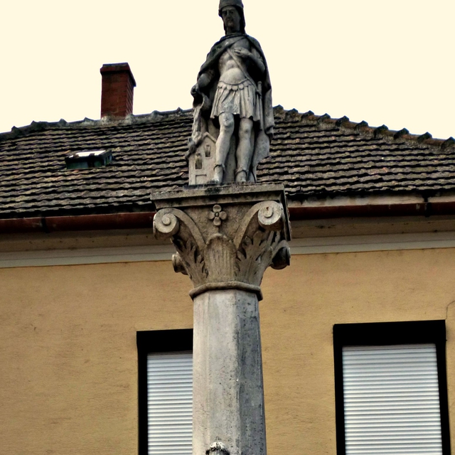 Szent Flórián és Szent Lőrinc szobor - Acsalag